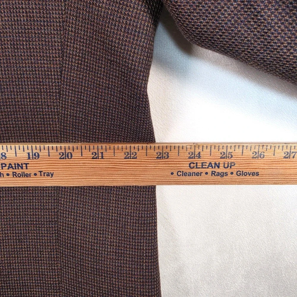 Pronto Uomo Lambswool Blazer Men's 44 Long Brown Houndstooth Sport Coat